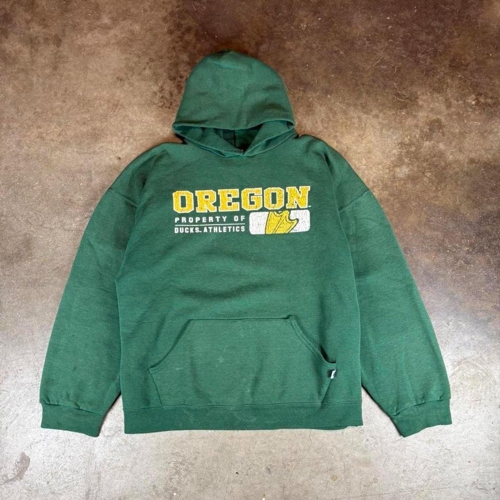 Vintage 90s Oregon Ducks green Russell athletic sweatshirt Men's Size XL